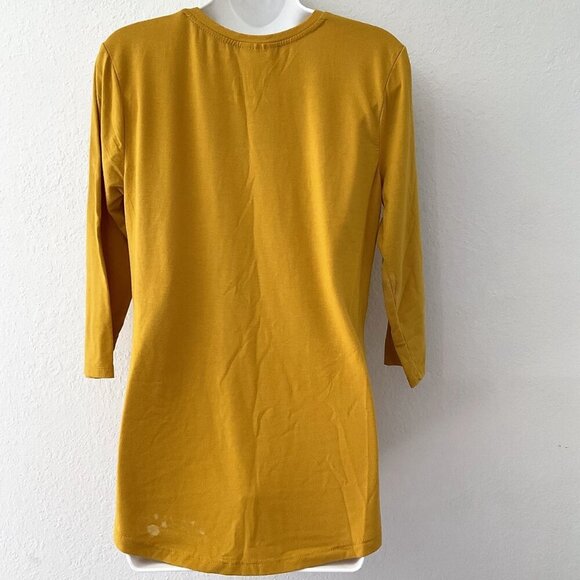 PUMPKIN SPICE OMBRE BLEACHED T-SHIRT TOP LIGHTWEIGHT - Picture 3 of 12